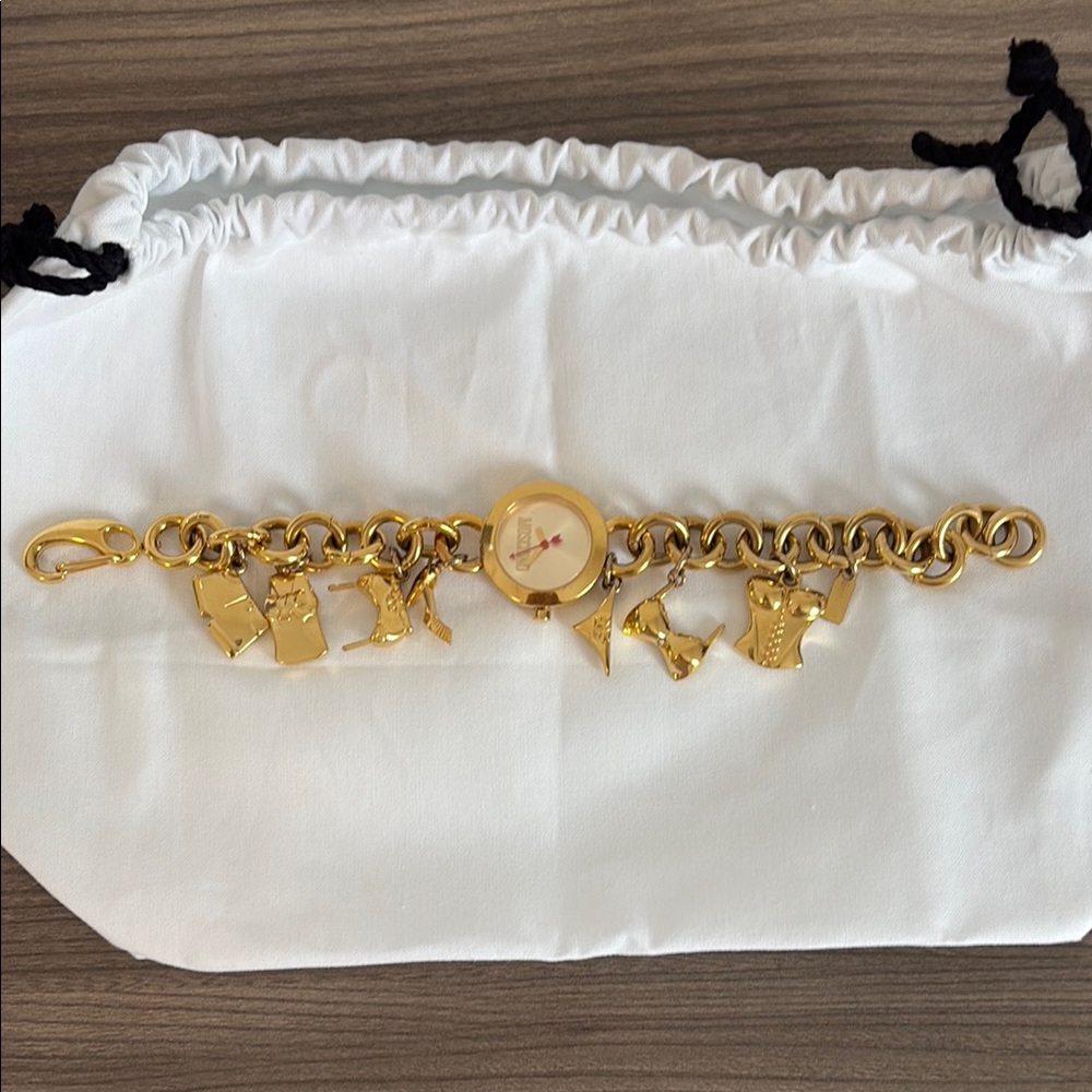 Moschino Gold Charm Bracelet Watch